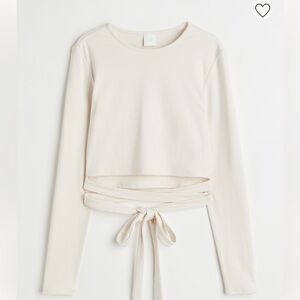 H&M Tie Detail Top